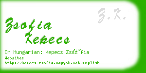 zsofia kepecs business card